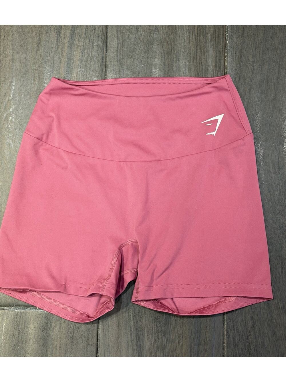 GymShark Training Shorts Pink Bike Solid Compression Workout Athleisure Sz Small